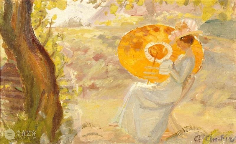秋日的光  纯灰艺术 秋日 丹麦 画家 Anna Ancher 室内 渔民 妇女 儿童 日常生活 崇真艺客