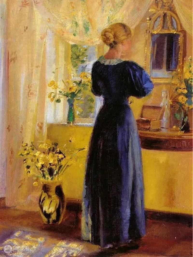 秋日的光  纯灰艺术 秋日 丹麦 画家 Anna Ancher 室内 渔民 妇女 儿童 日常生活 崇真艺客
