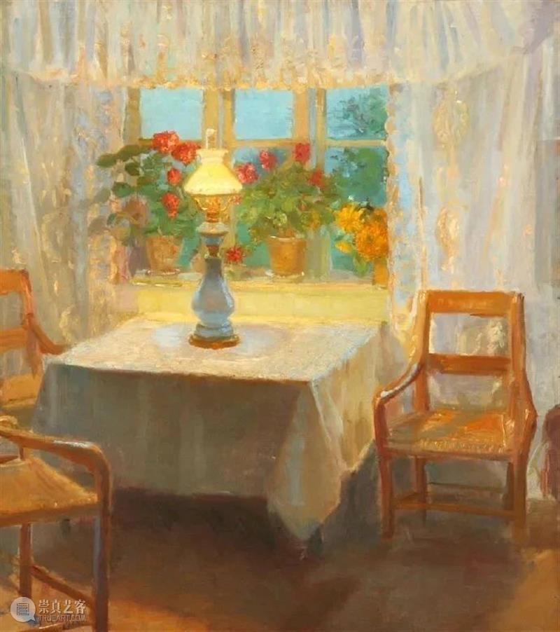 秋日的光  纯灰艺术 秋日 丹麦 画家 Anna Ancher 室内 渔民 妇女 儿童 日常生活 崇真艺客