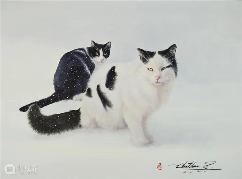 用水墨画的方式打开猫咪画像，居然意外的好看哦 ~ 水墨画 方式 猫咪 画像 END 崇真艺客