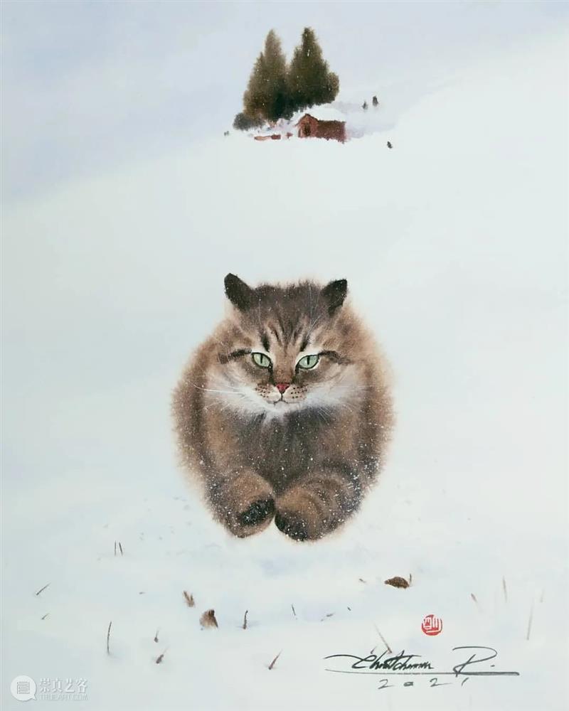 用水墨画的方式打开猫咪画像，居然意外的好看哦 ~ 水墨画 方式 猫咪 画像 END 崇真艺客