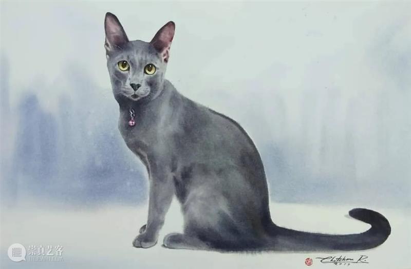 用水墨画的方式打开猫咪画像，居然意外的好看哦 ~ 水墨画 方式 猫咪 画像 END 崇真艺客