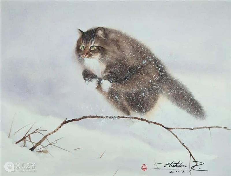 用水墨画的方式打开猫咪画像，居然意外的好看哦 ~ 水墨画 方式 猫咪 画像 END 崇真艺客