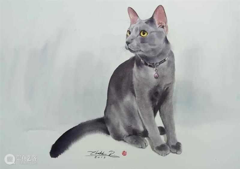 用水墨画的方式打开猫咪画像，居然意外的好看哦 ~ 水墨画 方式 猫咪 画像 END 崇真艺客