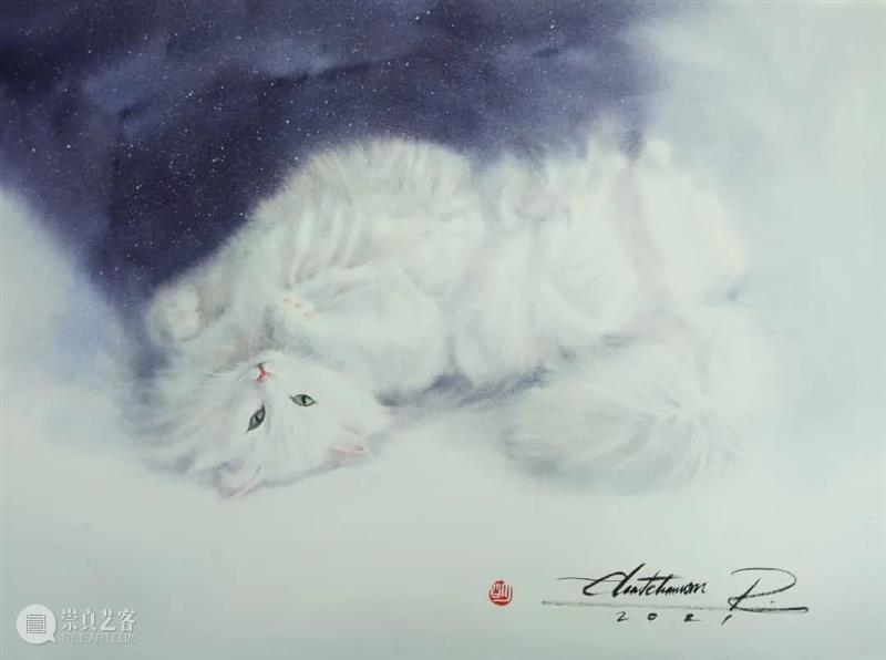 用水墨画的方式打开猫咪画像，居然意外的好看哦 ~ 水墨画 方式 猫咪 画像 END 崇真艺客