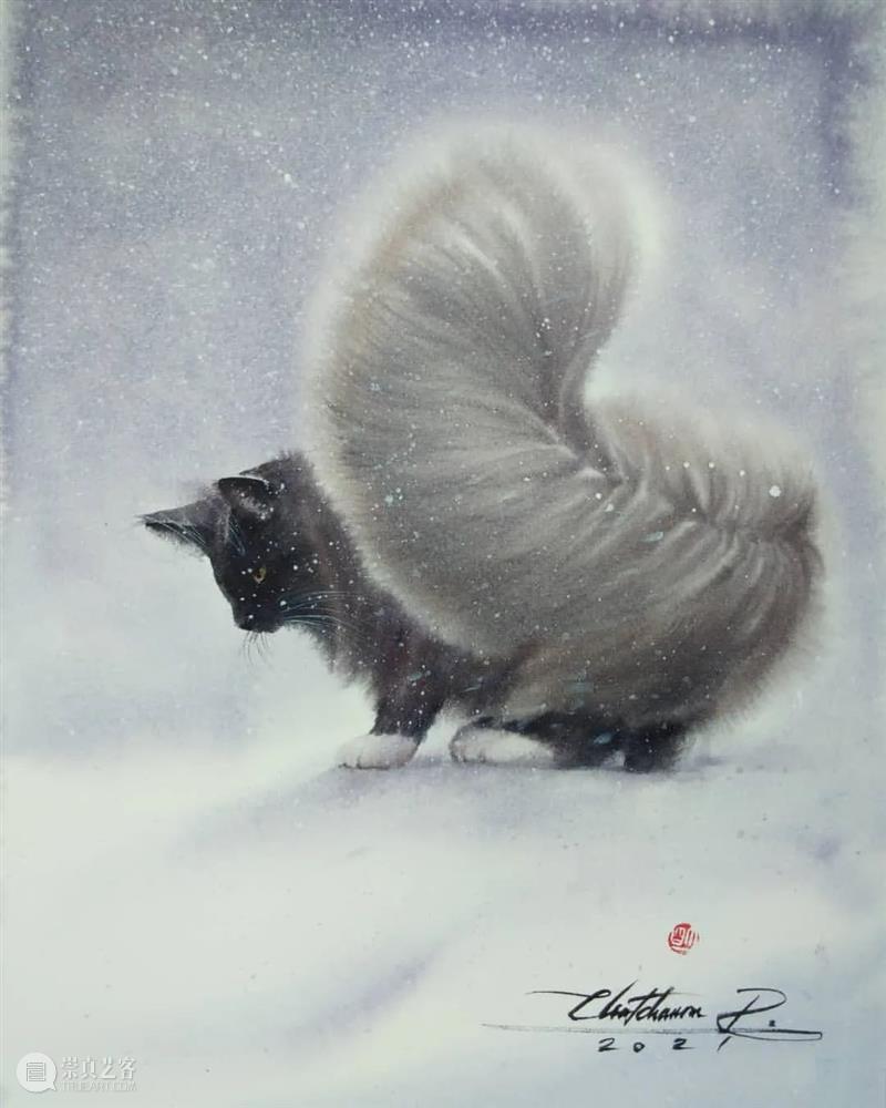用水墨画的方式打开猫咪画像，居然意外的好看哦 ~ 水墨画 方式 猫咪 画像 END 崇真艺客