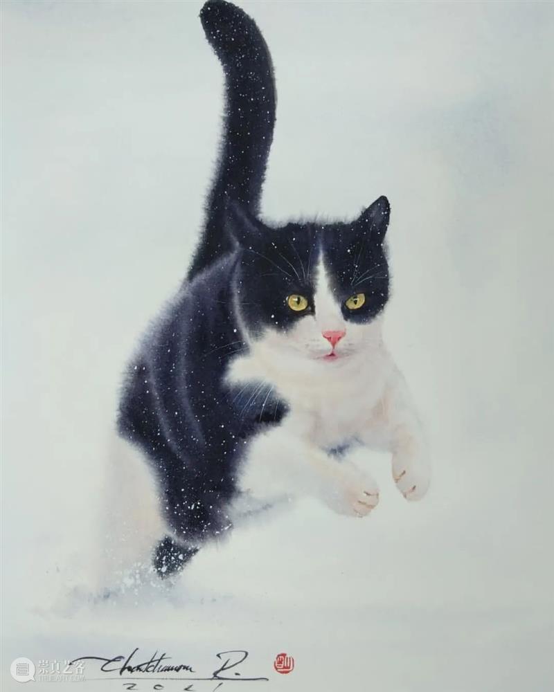 用水墨画的方式打开猫咪画像，居然意外的好看哦 ~ 水墨画 方式 猫咪 画像 END 崇真艺客