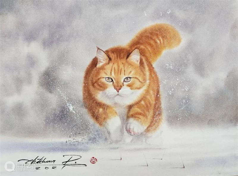 用水墨画的方式打开猫咪画像，居然意外的好看哦 ~ 水墨画 方式 猫咪 画像 END 崇真艺客