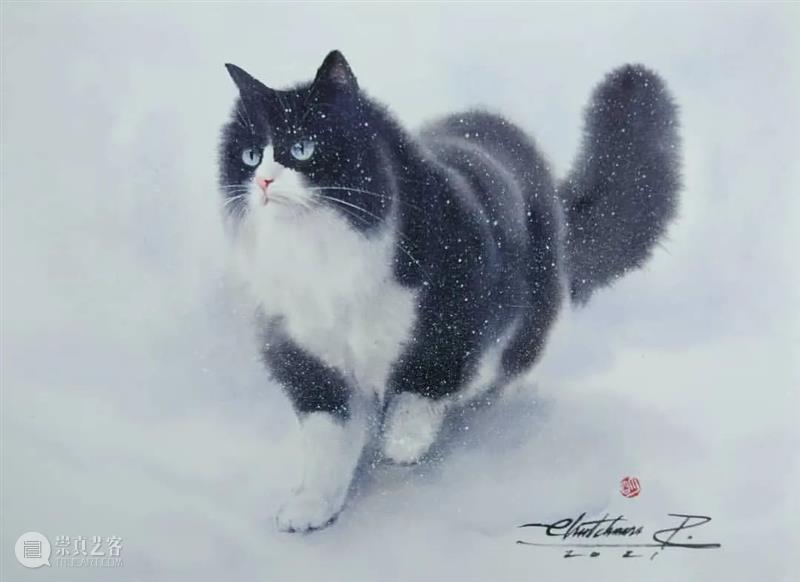 用水墨画的方式打开猫咪画像，居然意外的好看哦 ~ 水墨画 方式 猫咪 画像 END 崇真艺客