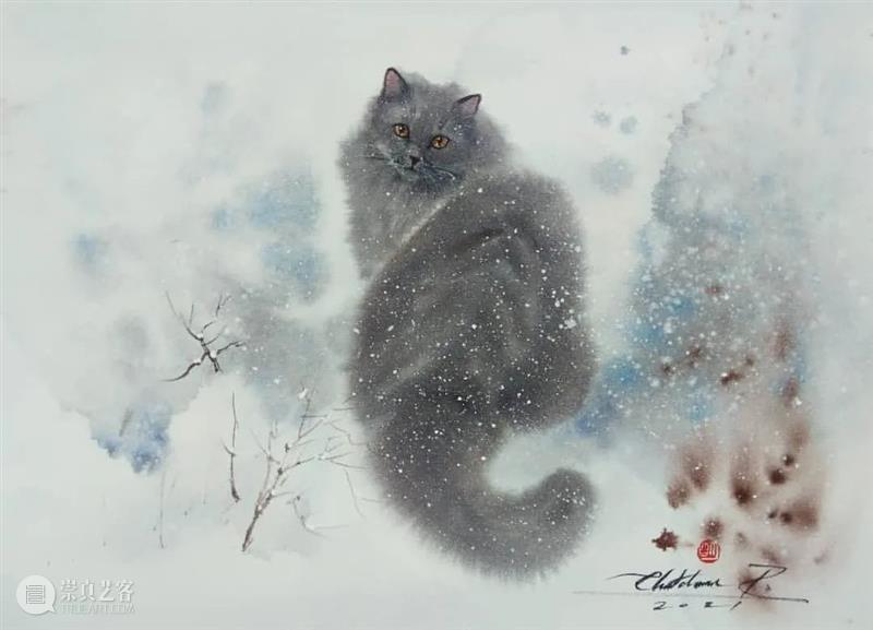 用水墨画的方式打开猫咪画像，居然意外的好看哦 ~ 水墨画 方式 猫咪 画像 END 崇真艺客