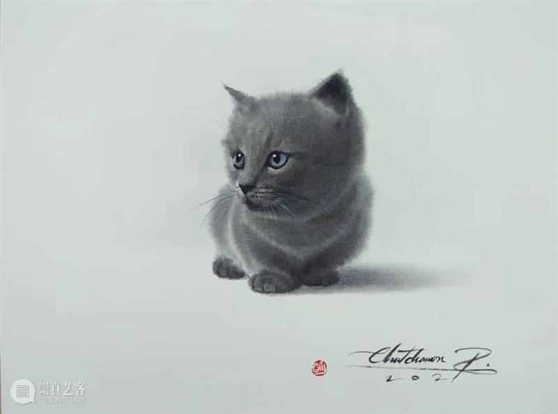 用水墨画的方式打开猫咪画像，居然意外的好看哦 ~ 水墨画 方式 猫咪 画像 END 崇真艺客