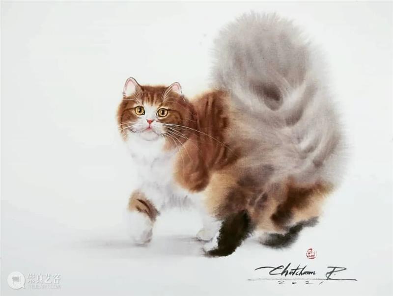 用水墨画的方式打开猫咪画像，居然意外的好看哦 ~ 水墨画 方式 猫咪 画像 END 崇真艺客