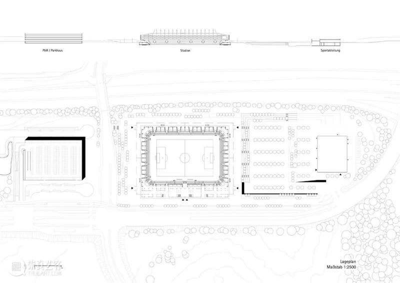 gmp 新作：卢森堡足球橄榄球体育场，折叠金属板外壳 gmp 体育场 金属板 新作 卢森堡足球 橄榄球 外壳 Marcus Bredt 卢森堡大公国 崇真艺客