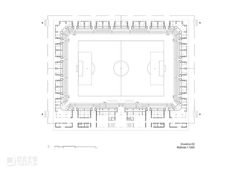gmp 新作：卢森堡足球橄榄球体育场，折叠金属板外壳 gmp 体育场 金属板 新作 卢森堡足球 橄榄球 外壳 Marcus Bredt 卢森堡大公国 崇真艺客