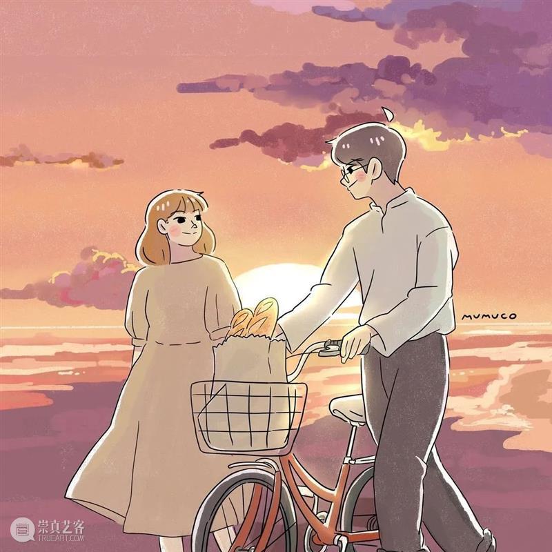 双向奔赴的爱情太甜了 爱情 菲律宾 插画师@mumuco 线条 配色 恋人 点滴 样子 温馨 作品 崇真艺客