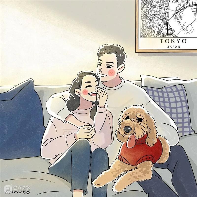 双向奔赴的爱情太甜了 爱情 菲律宾 插画师@mumuco 线条 配色 恋人 点滴 样子 温馨 作品 崇真艺客
