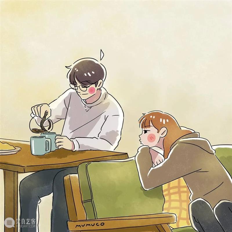 双向奔赴的爱情太甜了 爱情 菲律宾 插画师@mumuco 线条 配色 恋人 点滴 样子 温馨 作品 崇真艺客