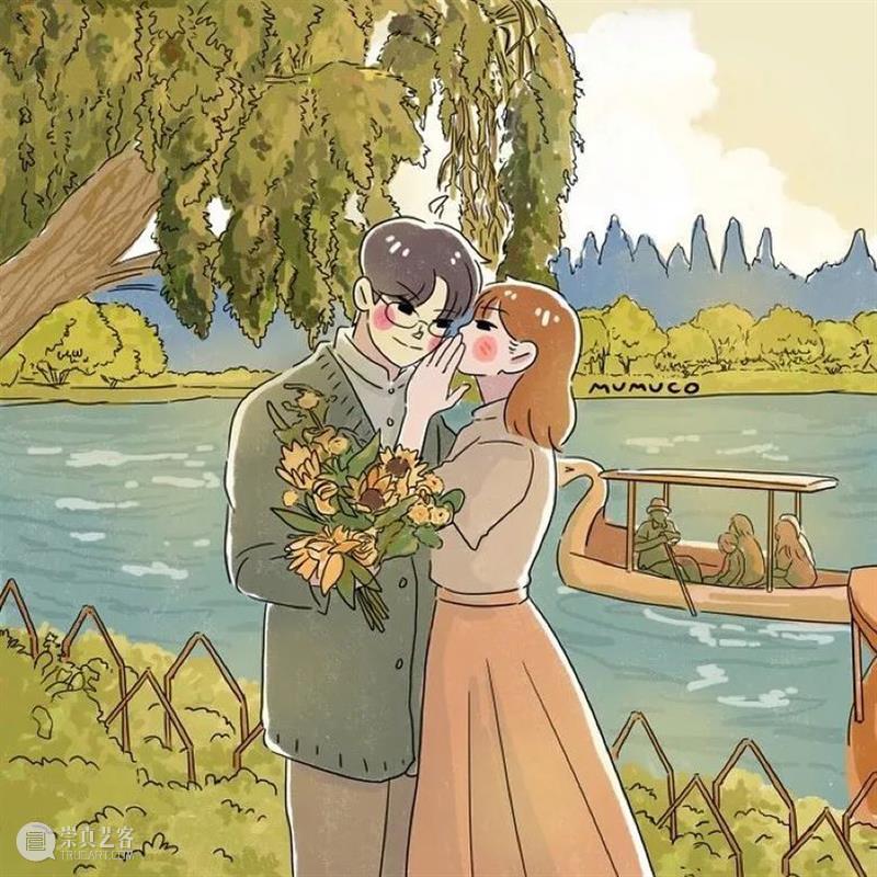双向奔赴的爱情太甜了 爱情 菲律宾 插画师@mumuco 线条 配色 恋人 点滴 样子 温馨 作品 崇真艺客