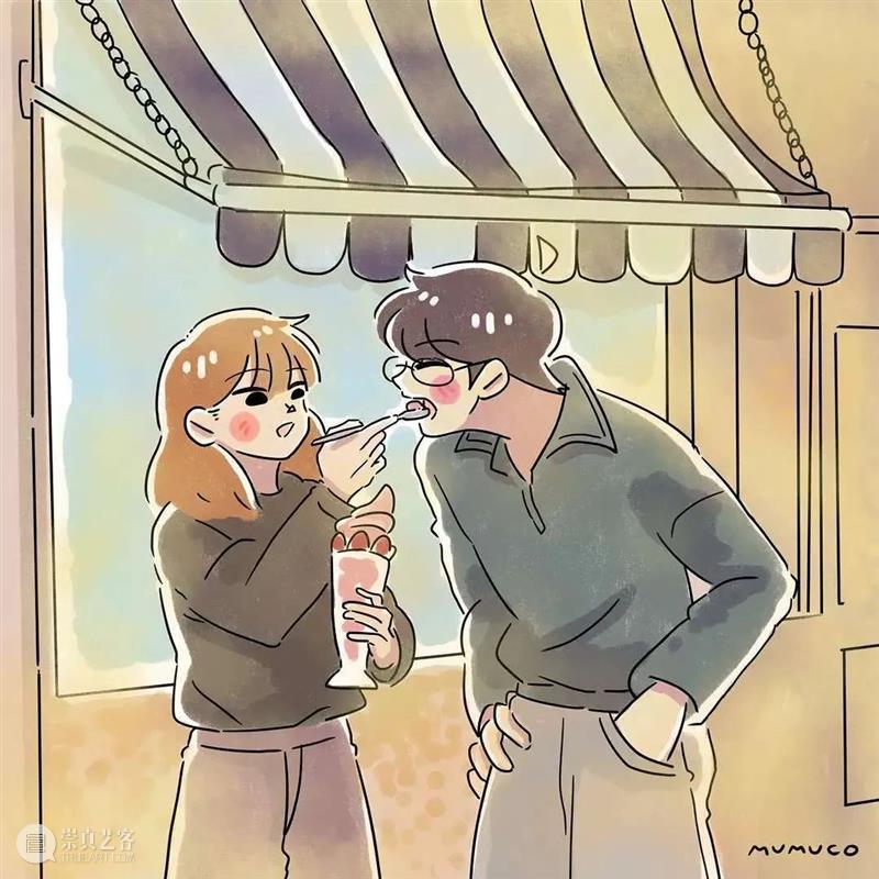 双向奔赴的爱情太甜了 爱情 菲律宾 插画师@mumuco 线条 配色 恋人 点滴 样子 温馨 作品 崇真艺客