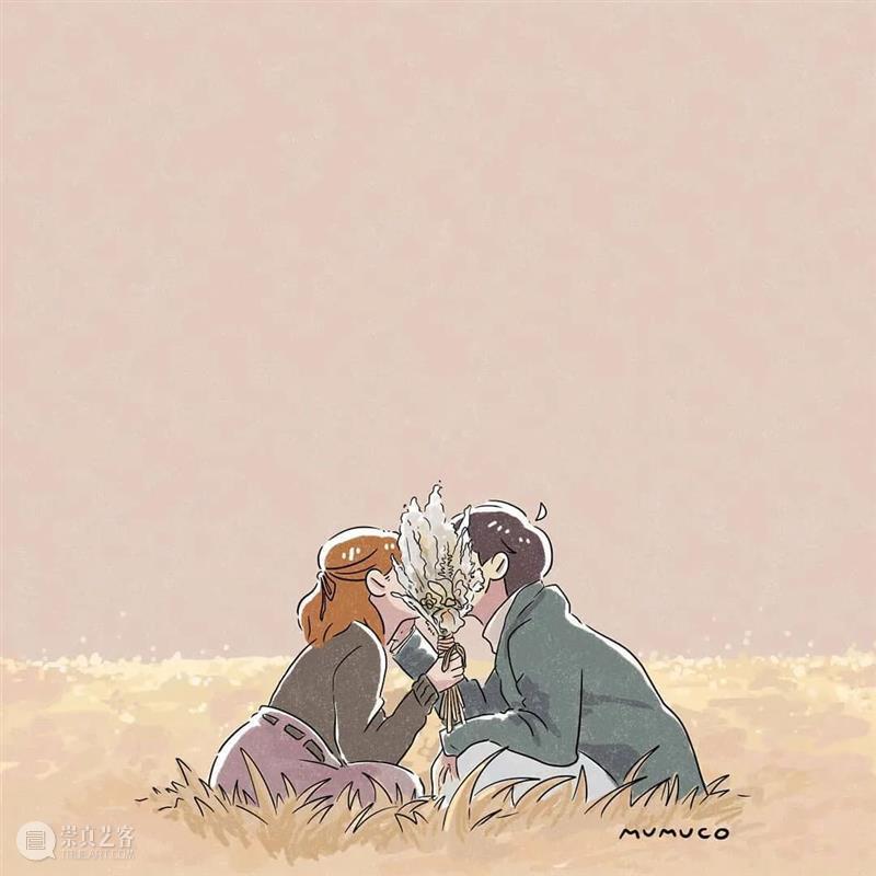 双向奔赴的爱情太甜了 爱情 菲律宾 插画师@mumuco 线条 配色 恋人 点滴 样子 温馨 作品 崇真艺客