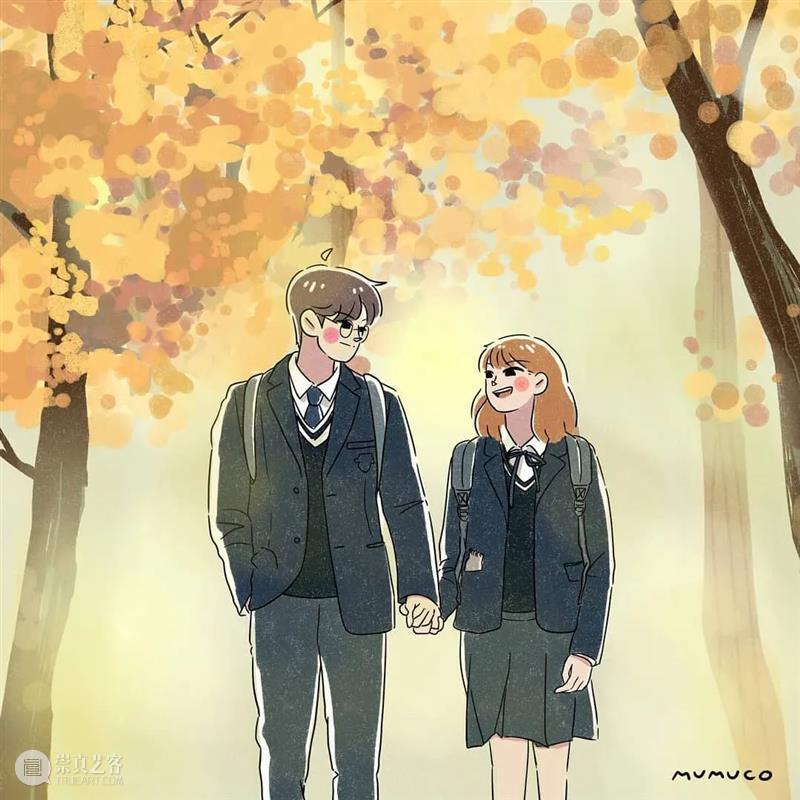 双向奔赴的爱情太甜了 爱情 菲律宾 插画师@mumuco 线条 配色 恋人 点滴 样子 温馨 作品 崇真艺客