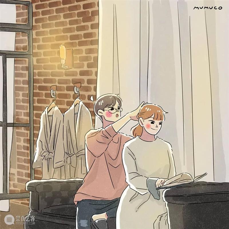 双向奔赴的爱情太甜了 爱情 菲律宾 插画师@mumuco 线条 配色 恋人 点滴 样子 温馨 作品 崇真艺客