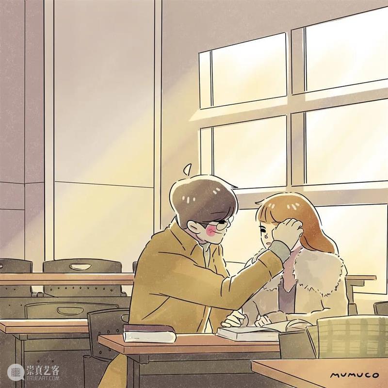 双向奔赴的爱情太甜了 爱情 菲律宾 插画师@mumuco 线条 配色 恋人 点滴 样子 温馨 作品 崇真艺客