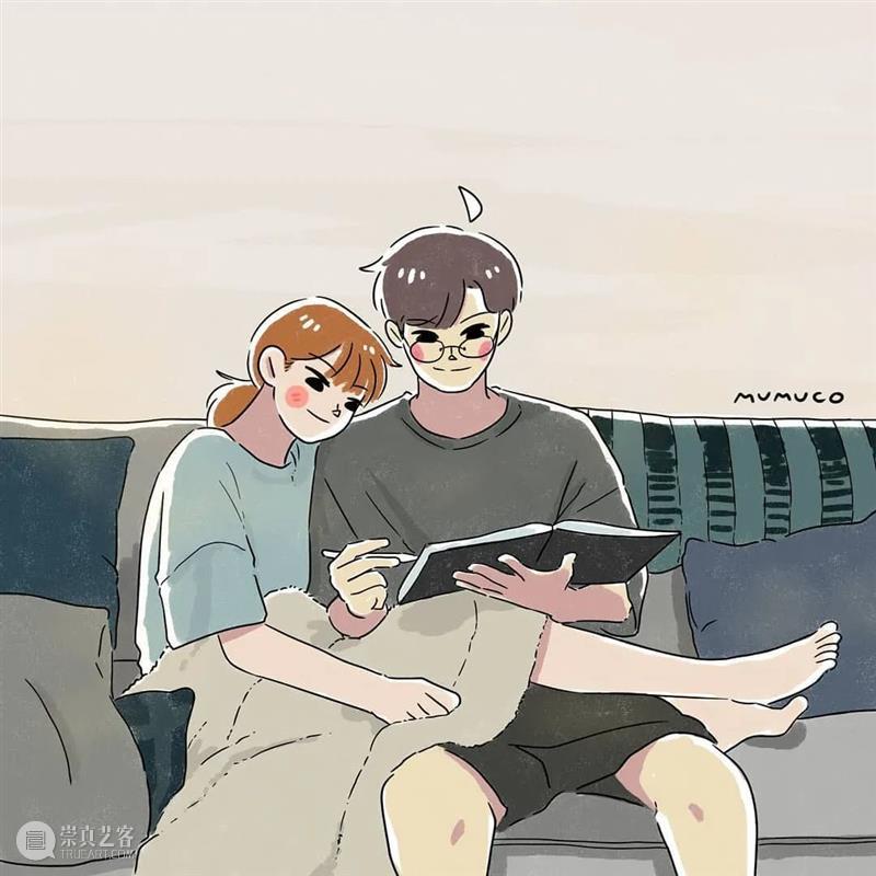 双向奔赴的爱情太甜了 爱情 菲律宾 插画师@mumuco 线条 配色 恋人 点滴 样子 温馨 作品 崇真艺客