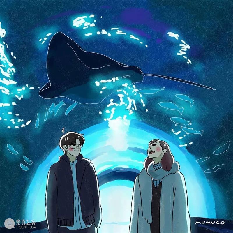双向奔赴的爱情太甜了 爱情 菲律宾 插画师@mumuco 线条 配色 恋人 点滴 样子 温馨 作品 崇真艺客