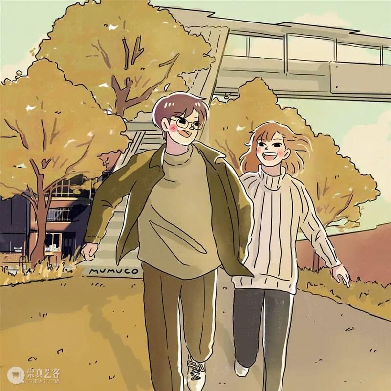 双向奔赴的爱情太甜了 爱情 菲律宾 插画师@mumuco 线条 配色 恋人 点滴 样子 温馨 作品 崇真艺客