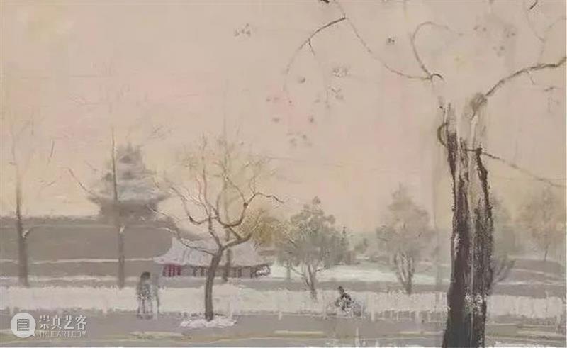 今日立冬@大雪 大雪 雪景 丙烯 油画棒 纸本 东交民巷 角楼 马路 阿城 品色 崇真艺客