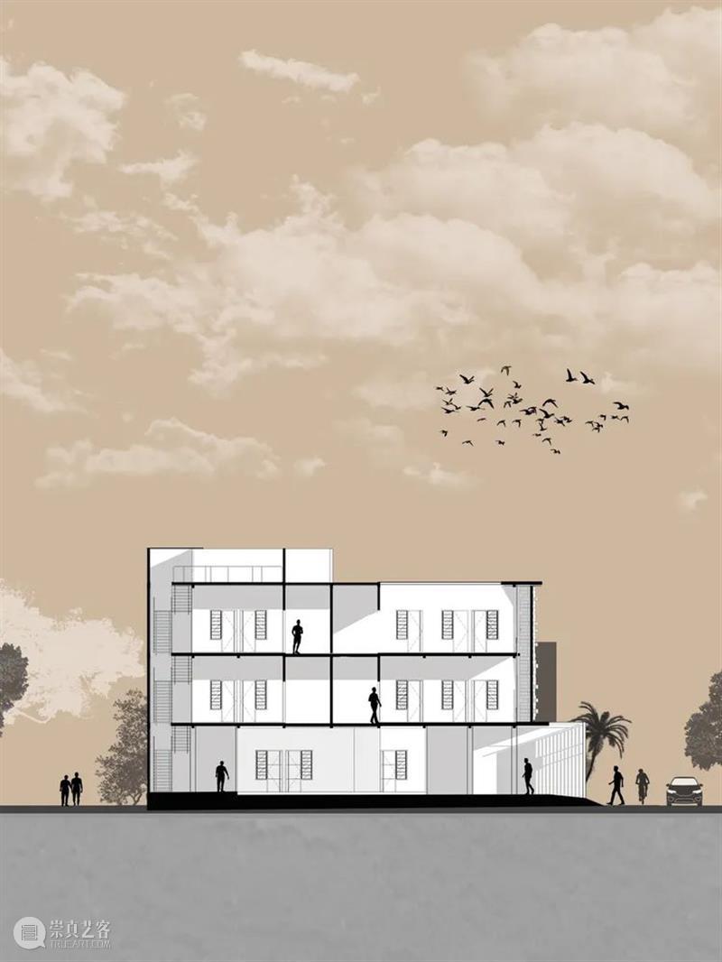 随机铺砖，二元宿舍 / AndyrahmanArchitect 宿舍 Hasan二元 部分 事物 物品 寄宿公寓 建筑 业主 外观 公寓 崇真艺客