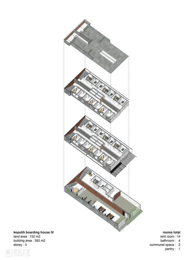 随机铺砖，二元宿舍 / AndyrahmanArchitect 宿舍 Hasan二元 部分 事物 物品 寄宿公寓 建筑 业主 外观 公寓 崇真艺客