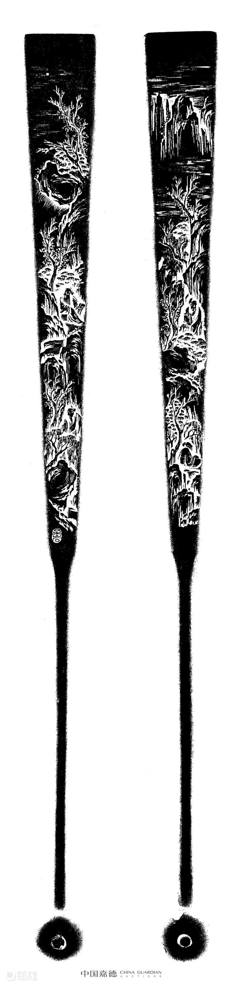 箑刻黄鹤山樵画意——周芷岩竹雕仙山岭云寻幽图成扇丨中国嘉德2021秋拍 周芷岩 中国 黄鹤山 画意 嘉德 竹雕仙山岭云寻幽图成扇丨 Lot5138清 乾隆 竹雕仙山岭云寻幽图成扇 来源 崇真艺客