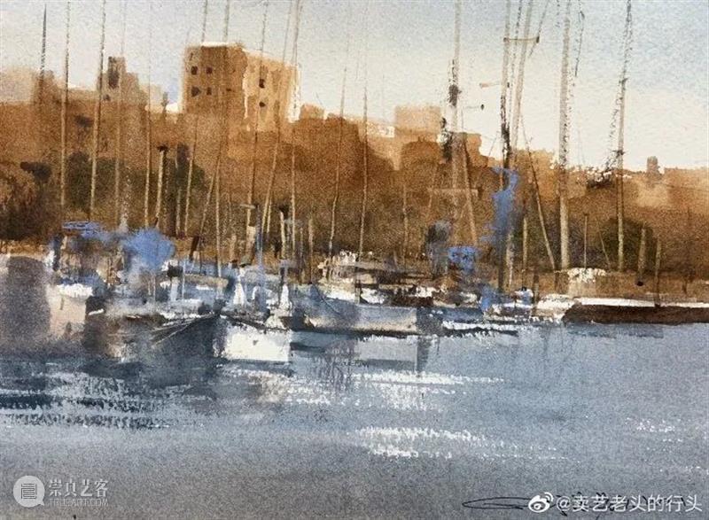 水色氛围里的暮色 水色 氛围 暮色 高文杰 老头 行头 LOFTER 水彩 画师 腾讯 崇真艺客