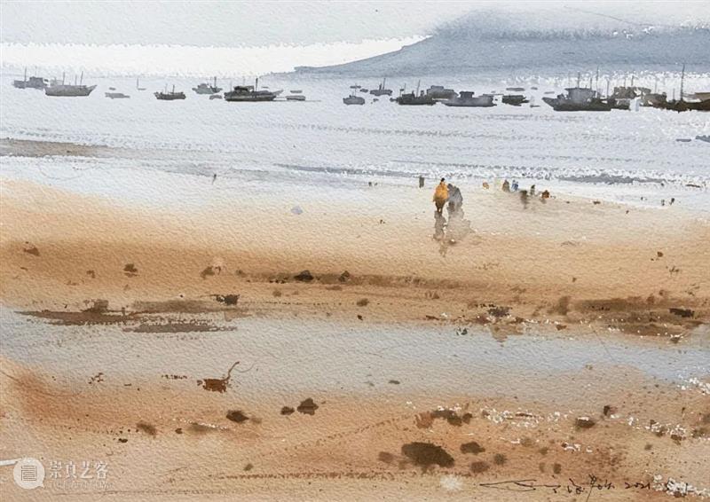 水色氛围里的暮色 水色 氛围 暮色 高文杰 老头 行头 LOFTER 水彩 画师 腾讯 崇真艺客