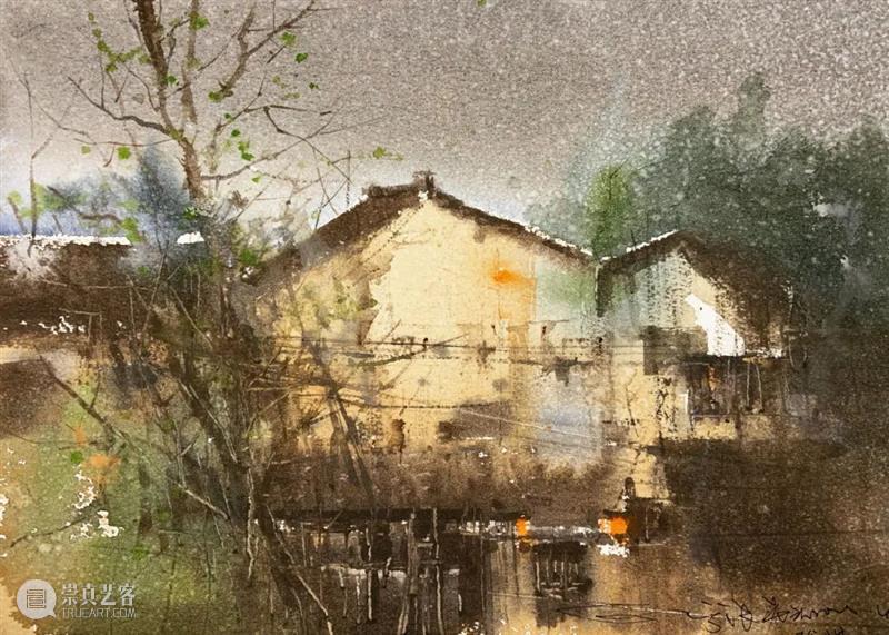水色氛围里的暮色 水色 氛围 暮色 高文杰 老头 行头 LOFTER 水彩 画师 腾讯 崇真艺客