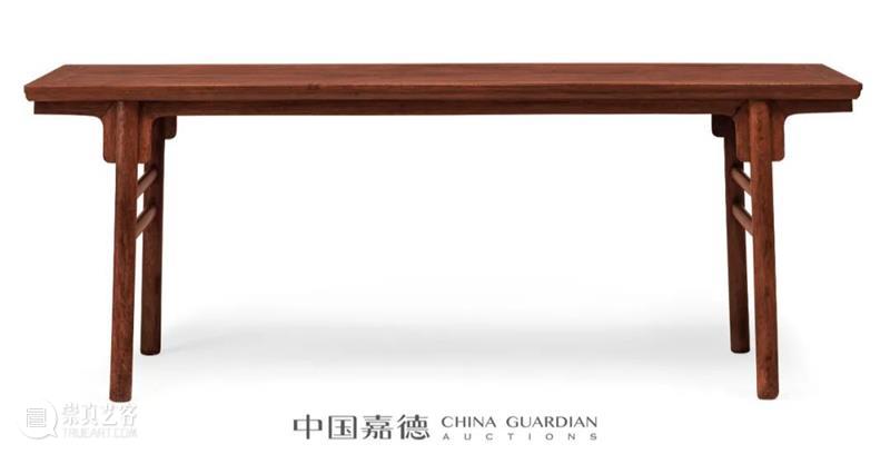 一张明代黄花梨酒桌的传承与发展丨中国嘉德2021秋拍 中国 嘉德 黄花梨酒桌 Lot 5304明黄花梨夹头榫带顺枨 酒桌 图片 左右 全图 张原 崇真艺客
