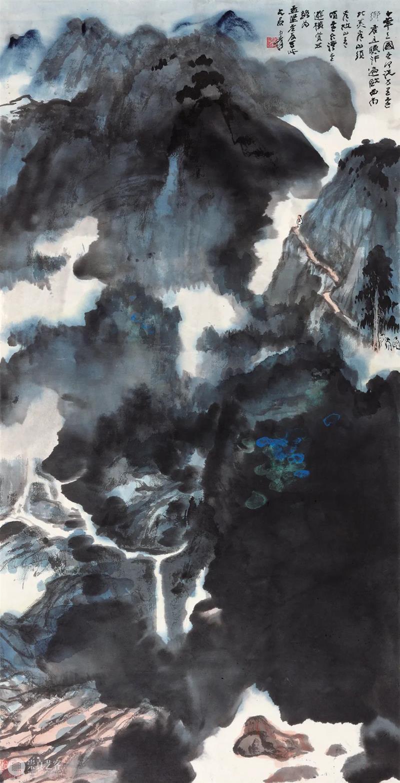 北京保利2021秋拍丨无象之象 纵横古今：张大千《丁未泼彩》领衔呈献 张大千 丁未泼彩 北京保利 无象之 古今 泼彩 山水画 中国 画坛 先生 崇真艺客