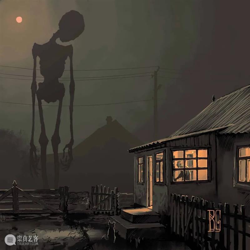 孤独游走的骷髅人 ​ 骷髅人 乌克兰 插画师 Boris 题材 艺术 作品 骷髅 特色 画面 崇真艺客