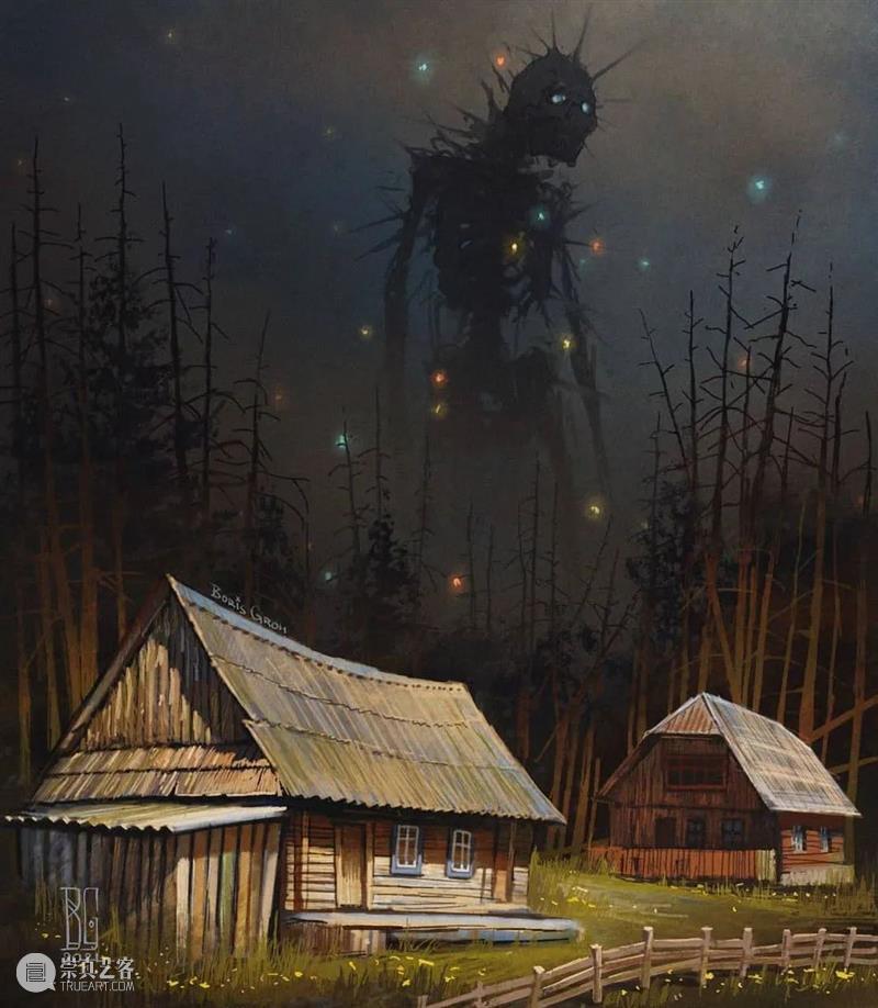 孤独游走的骷髅人 ​ 骷髅人 乌克兰 插画师 Boris 题材 艺术 作品 骷髅 特色 画面 崇真艺客