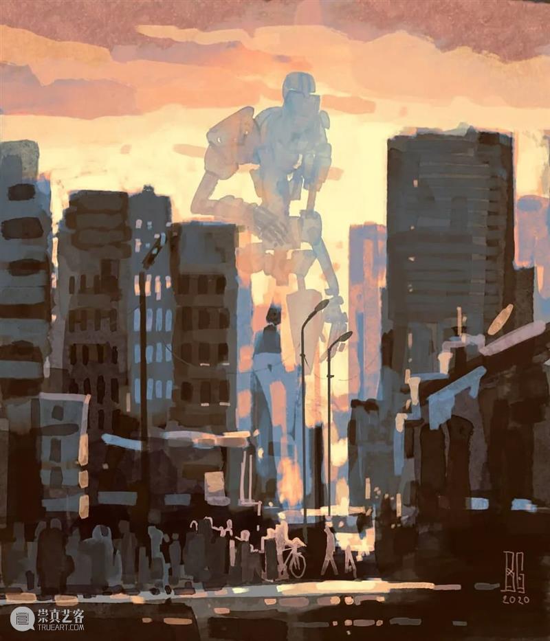 孤独游走的骷髅人 ​ 骷髅人 乌克兰 插画师 Boris 题材 艺术 作品 骷髅 特色 画面 崇真艺客