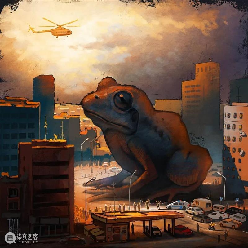 孤独游走的骷髅人 ​ 骷髅人 乌克兰 插画师 Boris 题材 艺术 作品 骷髅 特色 画面 崇真艺客