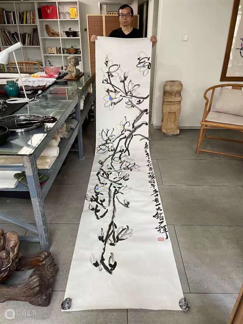顶天立地——大锥巨写意花鸟作品  手辰 大锥巨写意花鸟 作品 香港 画家 大名 张先慧 赣州 广州 工作室 nbsp 崇真艺客