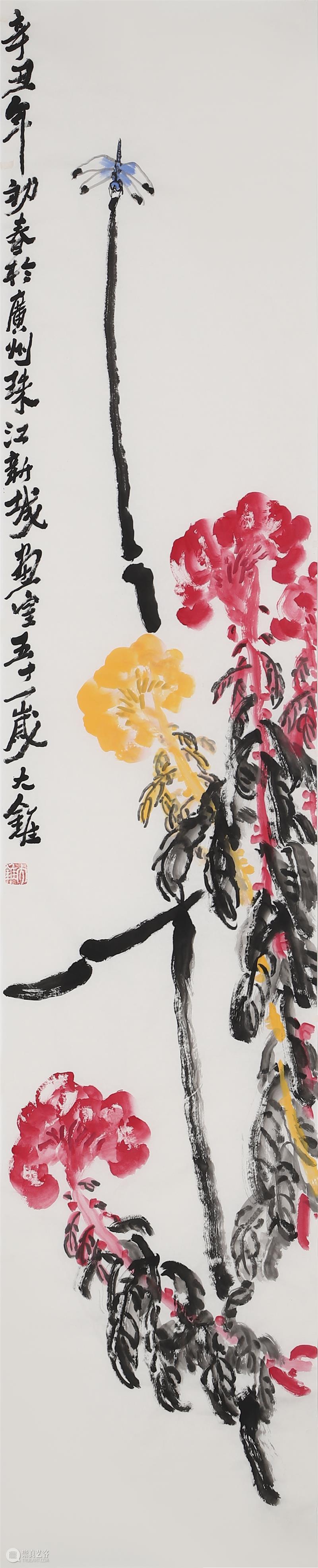 顶天立地——大锥巨写意花鸟作品  手辰 大锥巨写意花鸟 作品 香港 画家 大名 张先慧 赣州 广州 工作室 nbsp 崇真艺客
