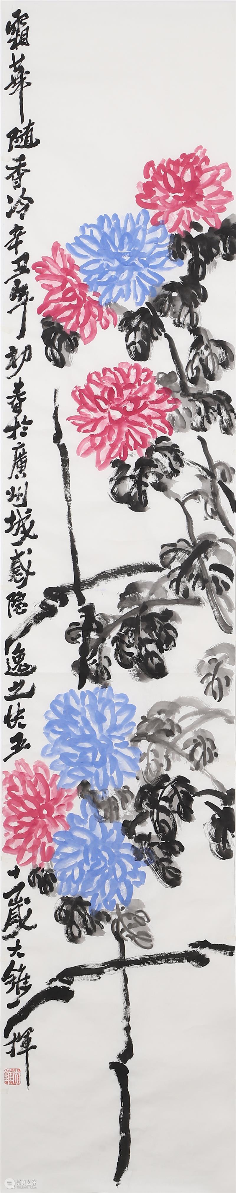 顶天立地——大锥巨写意花鸟作品  手辰 大锥巨写意花鸟 作品 香港 画家 大名 张先慧 赣州 广州 工作室 nbsp 崇真艺客