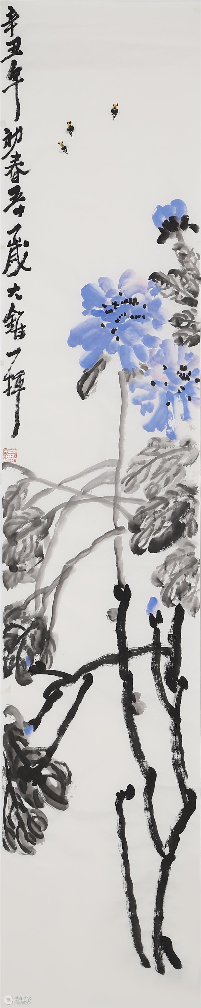 顶天立地——大锥巨写意花鸟作品  手辰 大锥巨写意花鸟 作品 香港 画家 大名 张先慧 赣州 广州 工作室 nbsp 崇真艺客