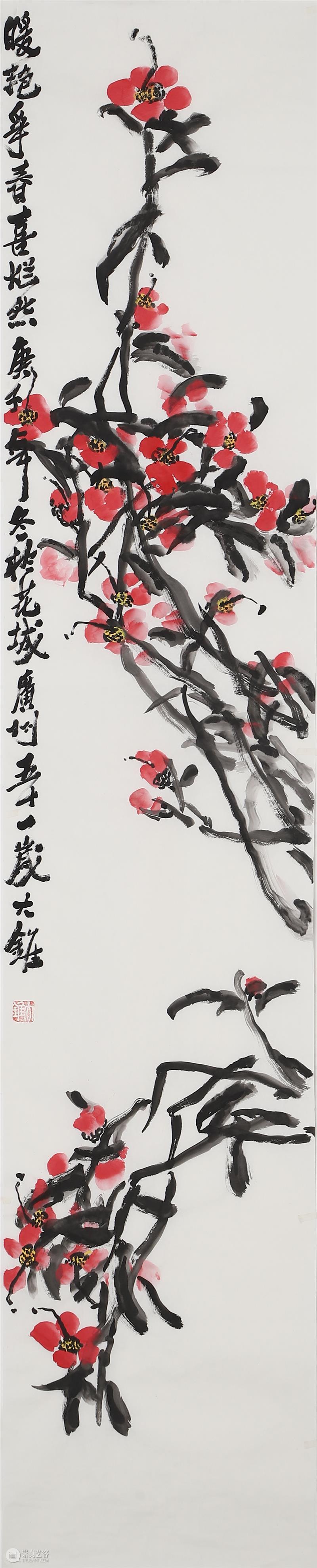 顶天立地——大锥巨写意花鸟作品  手辰 大锥巨写意花鸟 作品 香港 画家 大名 张先慧 赣州 广州 工作室 nbsp 崇真艺客