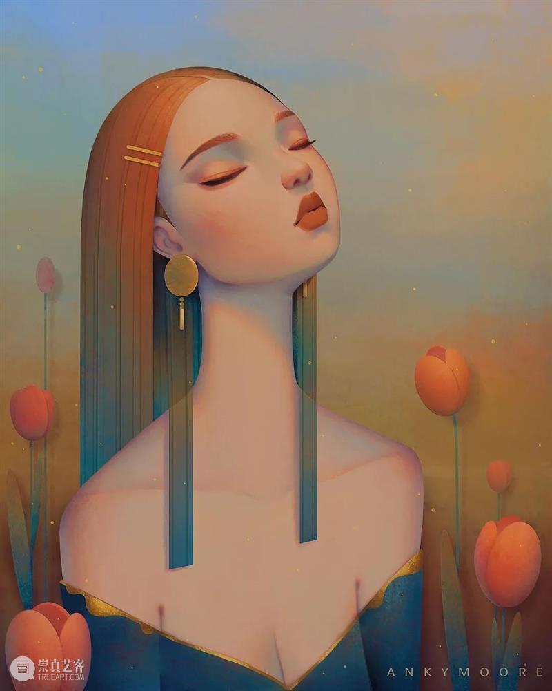 绘画丨她画的女性都好温柔，看上去跟平静的湖水一样 绘画 女性 湖水 上方 中国舞台美术学会 右上 星标 本文 画家 联盟 崇真艺客
