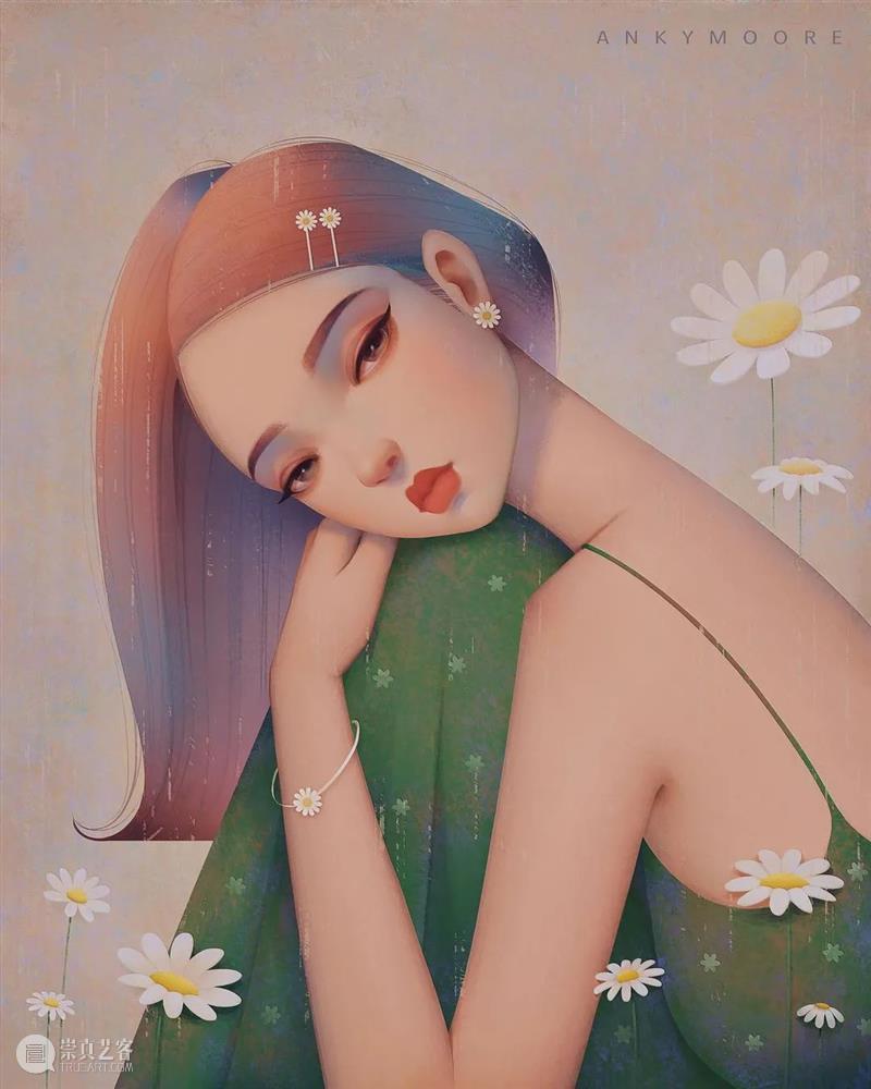 绘画丨她画的女性都好温柔，看上去跟平静的湖水一样 绘画 女性 湖水 上方 中国舞台美术学会 右上 星标 本文 画家 联盟 崇真艺客